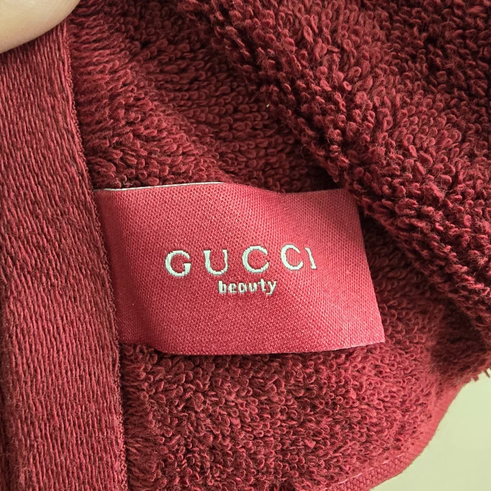 Gucci Beauty Burgundy Hand Towel With Box
